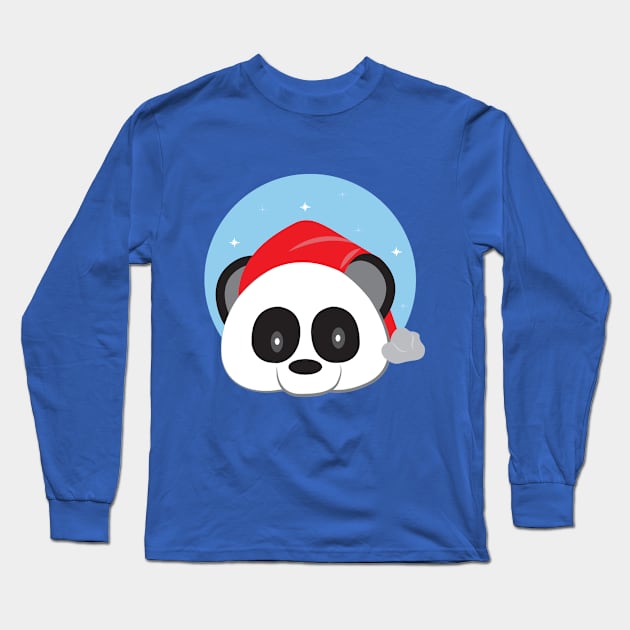 Panda Marry Christmas Long Sleeve T-Shirt by dddesign